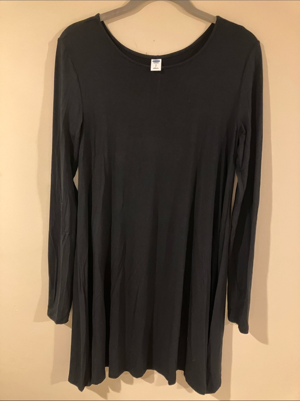 Old Navy Black Long Sleeve Swing Dress